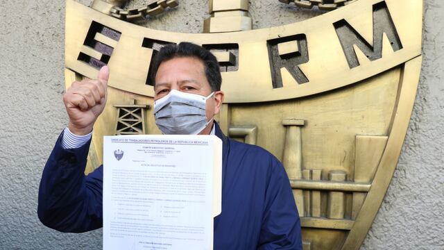 Registro de candidatura de Ricardo Aldana a secretario general del Sindicato de Trabajadores Petroleros de la República Mexicana (STPRM)