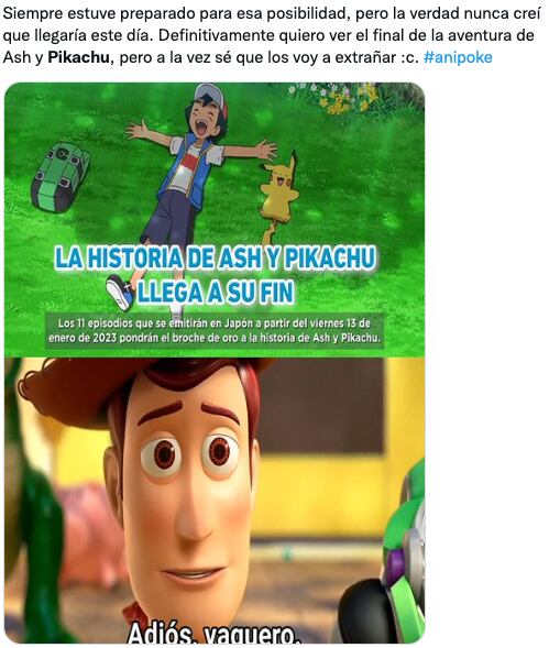 Memes se despiden de Ash Ketchum y Pikachu