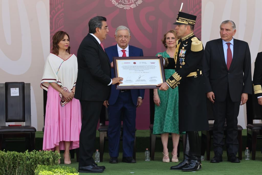 Las corcholatas acompañaron a AMLO en su discurso del 5 de Mayo por la Batalla de Puebla