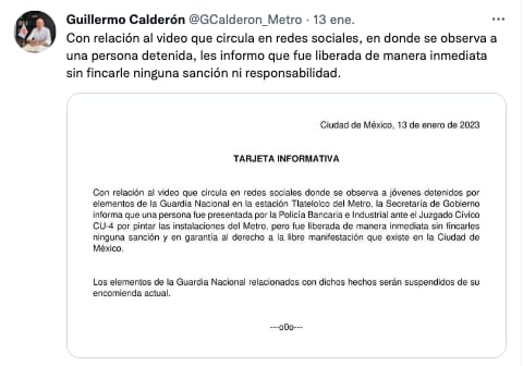 Guardia Nacional en el Metro CDMX