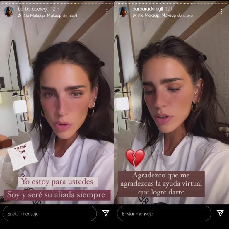 Bárbara de Regil recibe regalos de sus seguidoras.