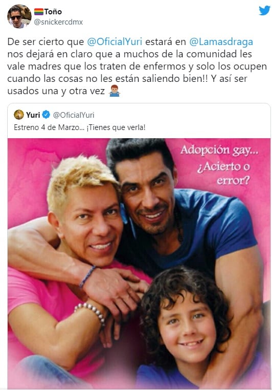 Critican a Yuri por su participación en "La Más Draga 4"