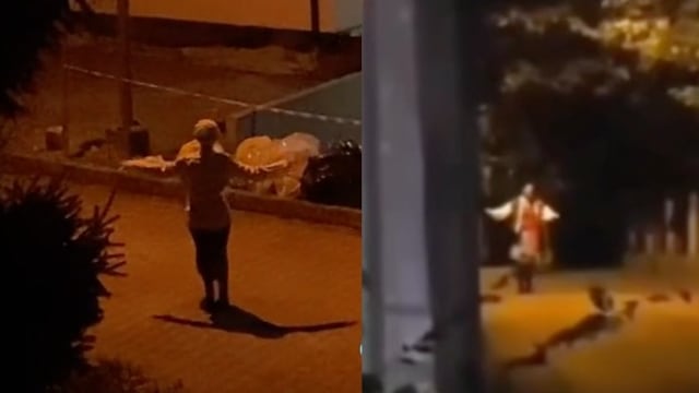 Mujer que baila en la oscuridad