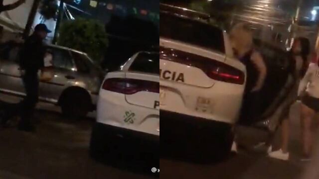 Policía de la CDMX sube mujeres y cerveza a su patrulla
