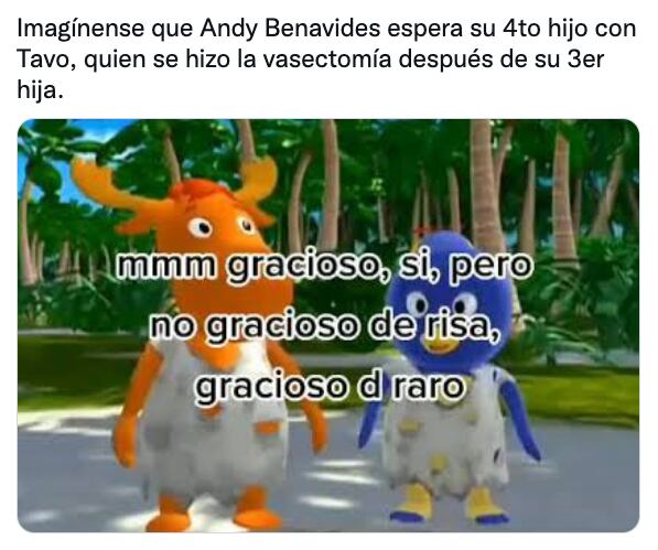 Tuit del embarazo de Andy Benavides