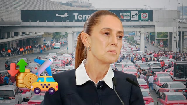 Tras bloqueo de taxistas del AICM, Sheinbaum pide moderar sus tarifas