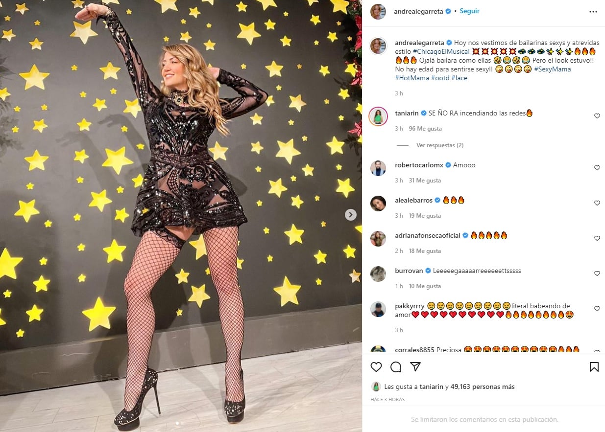 Andrea Legarreta roba suspiros al lucir un vestido negro transparente