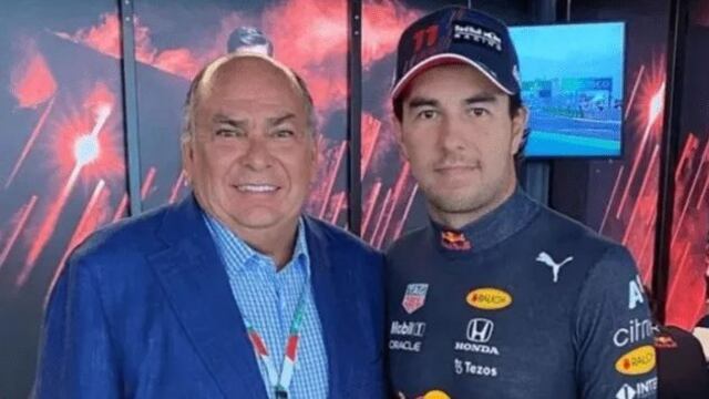 Checo Pérez con su papá