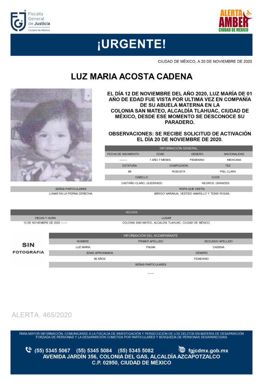 Ficha de búsqueda de Luz María