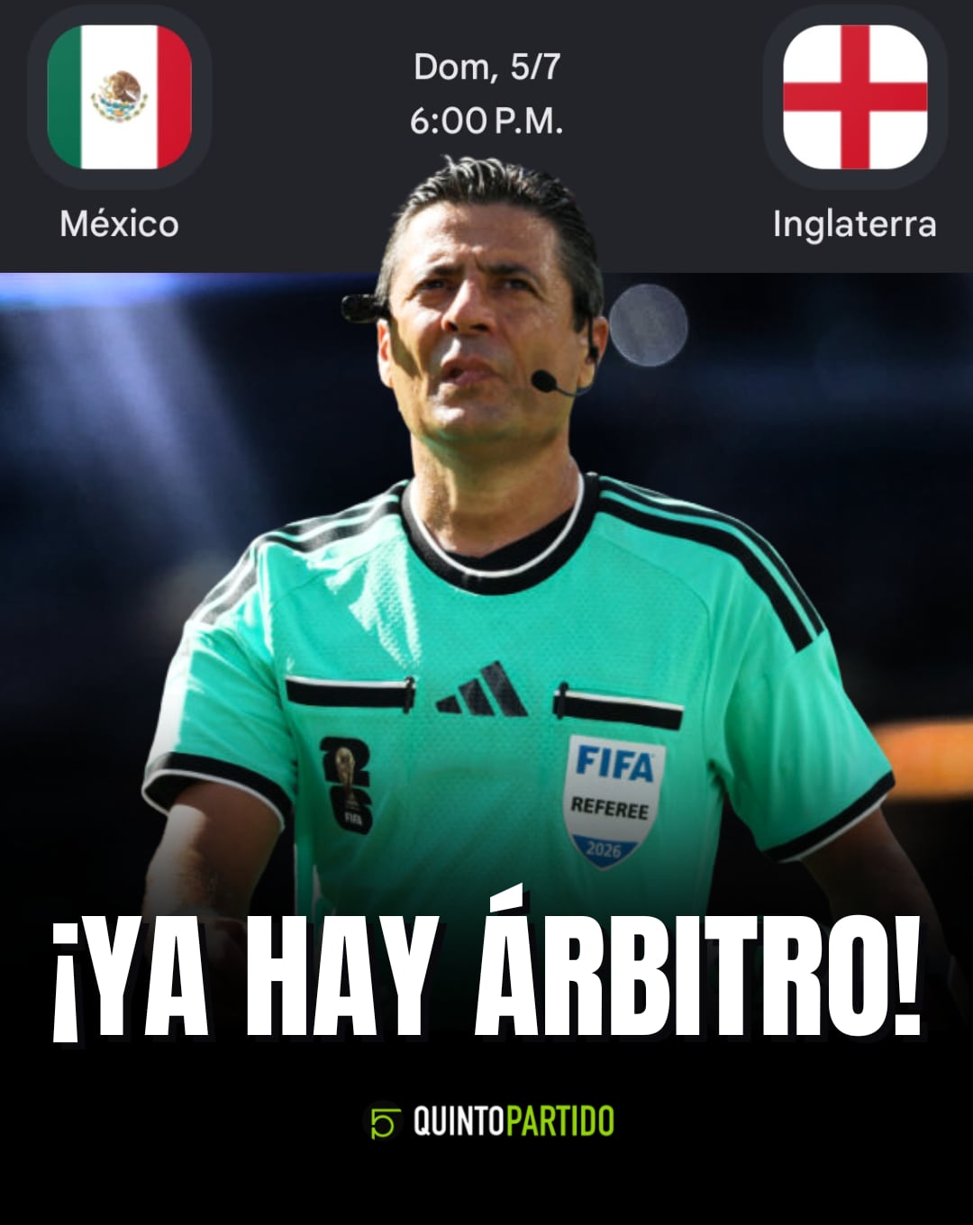 Alireza Faghani será el árbitro del México vs Inglaterra