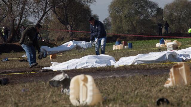 Muertos en Tlahuelilpan.