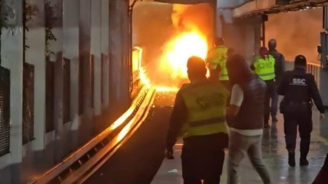 Explosión en Metro CDMX: Reportan incendio en vías cerca de la estación San Antonio Abad, en la Línea 2