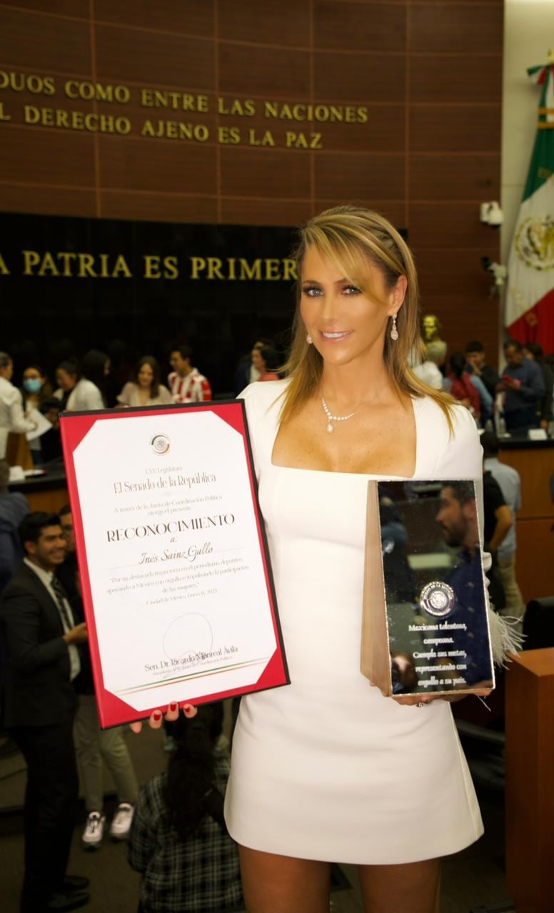 El Senado reconoció la trayectoria de Inés Sainz