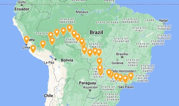 La ruta de autobús más larga del mundo que abarca dos países y ofrece hermosos paisajes