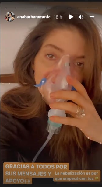 Ana Bárbara recibe nebulizaciones por Covid-19
