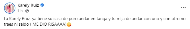 Karely Ruiz se burla de las mujeres no empoderadas.
