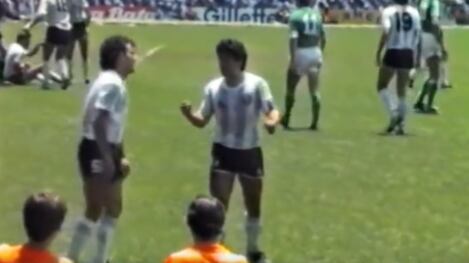 Revelan video inédito de Diego Armando Maradona en la final de México 1986