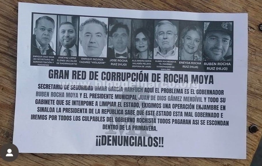 Narco mensaje en Culiacán