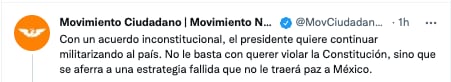 Tuit Movimiento Ciudadano
