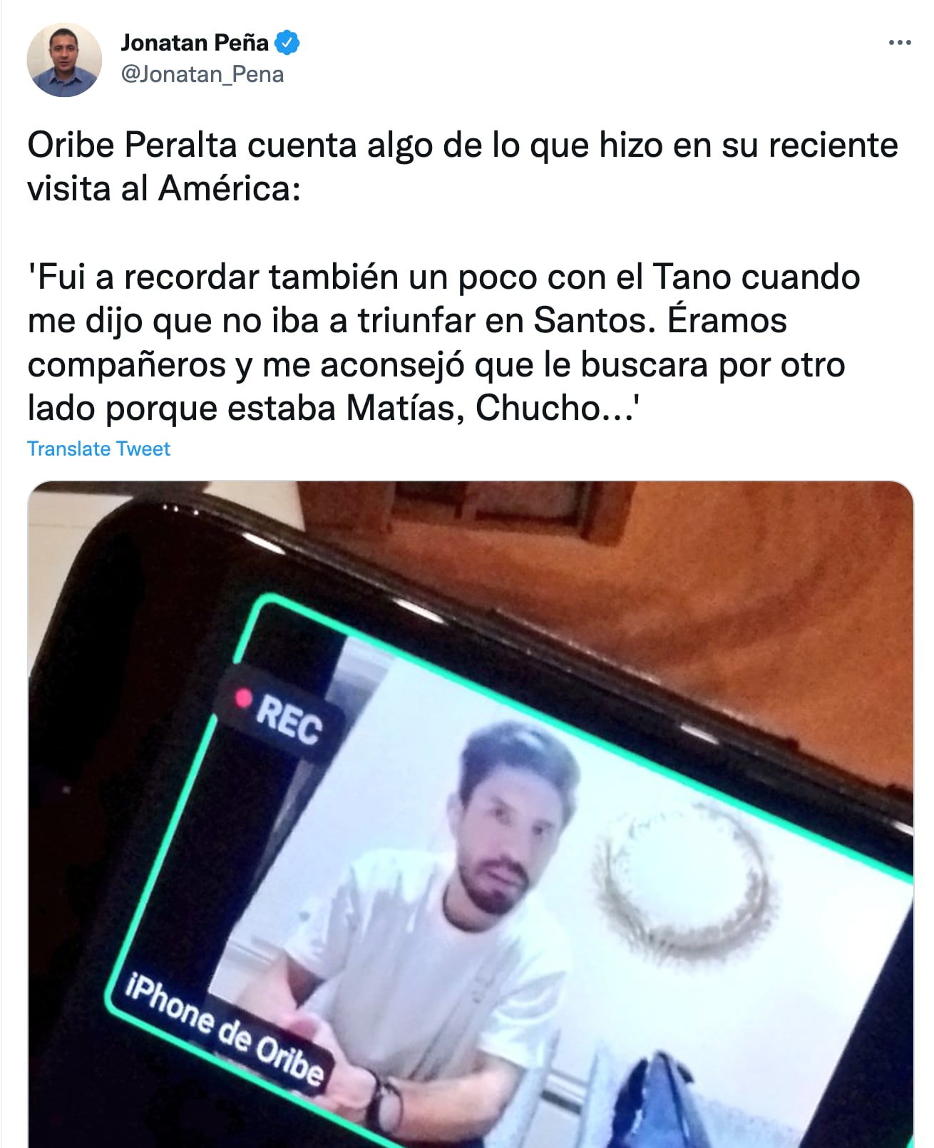 Oribe Peralta habla de su visita a Coapa
