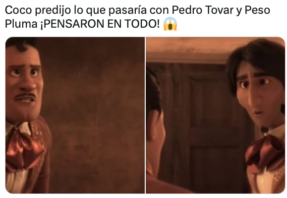 Memes comparan a Peso Pluma con Ernesto de la Cruz de Coco por no reconocer a Pedro Tovar