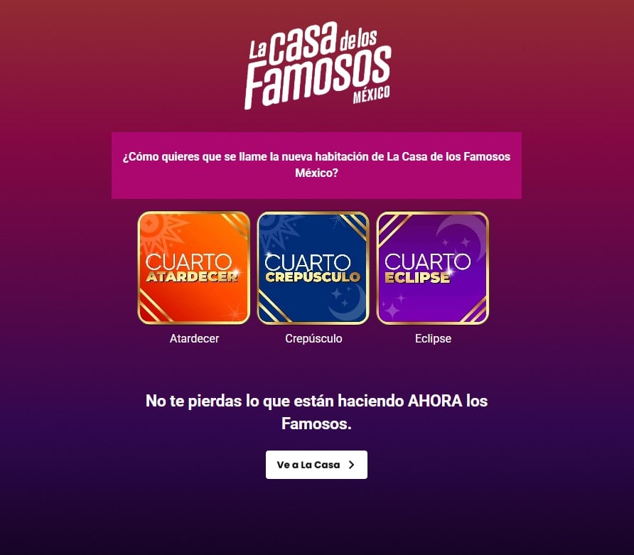 ¿Cómo votar por el nombre del nuevo cuarto de La Casa de los Famosos México 2025?