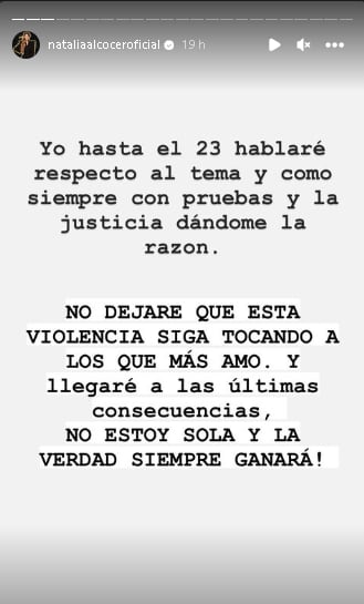 Natalia Alcocer denunciará nuevo ejercicio de violencia.