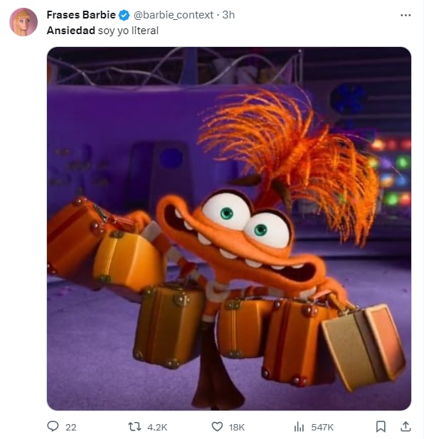 Memes de Ansiedad, la nueva emoción de Riley en Intensamente 2