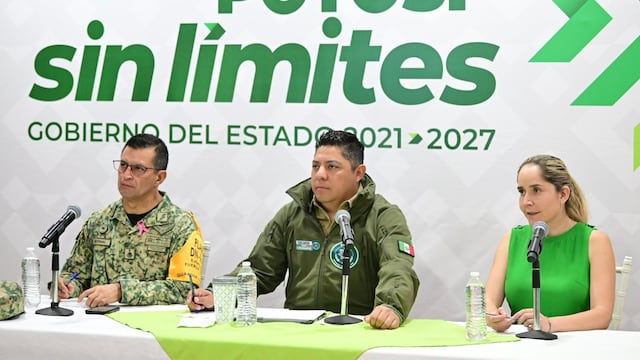 Ricardo Gallardo rinde informe a Claudia Sheinbaum sobre operativos de apoyo en la Huasteca.