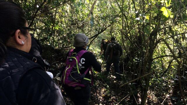 Caminata del colectivo Familias Desaparecidos Orizaba-Córdoba en Río Blanco.