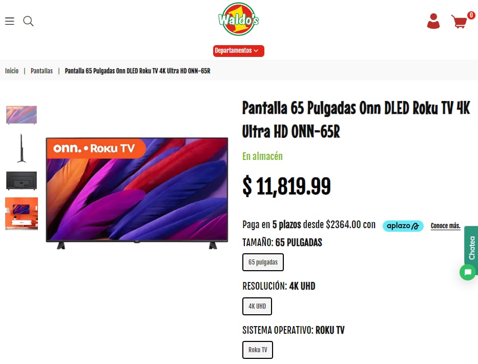 Pantallas en Waldo´s