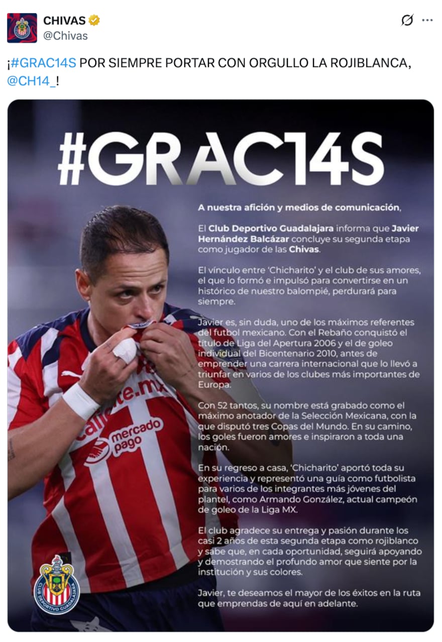 La decisión de Chivas con Chicharito que dividió a toda la nación rojiblanca