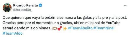 Ricardo Peralta no será parte de La Casa de los Famosos México 2025