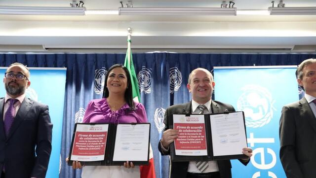 Ariadna Montiel Reyes firma acuerdo con la Unicef en favor de la niñez mexicana