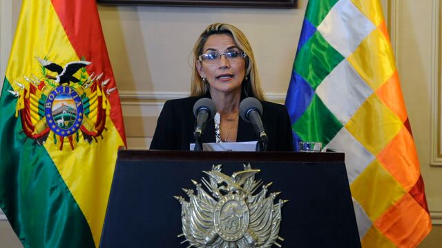 Jeanine Áñez, autoproclamada presidenta de Bolivia.