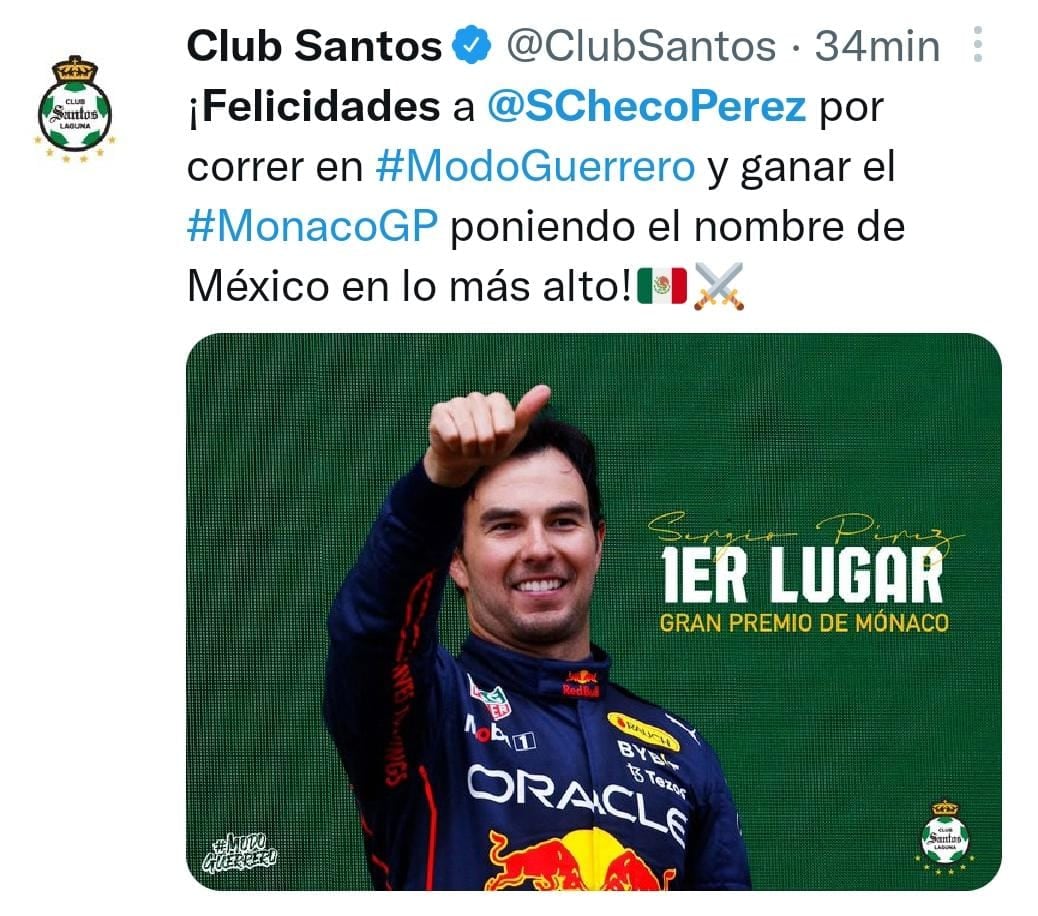 Felicitaciones a Checo Pérez