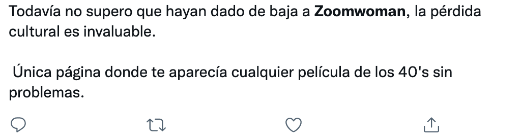 Usuarios lamentan perdida de Zoomwoman