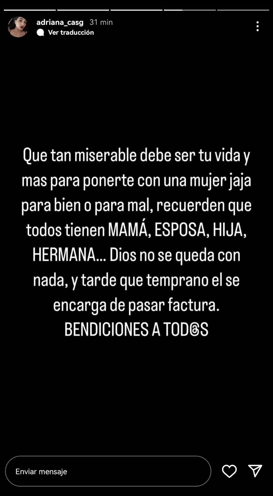 Esposa Chicote Calderón manda mensaje a sus haters