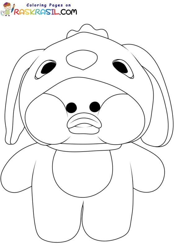 Dibujos de patito de papel para colorear