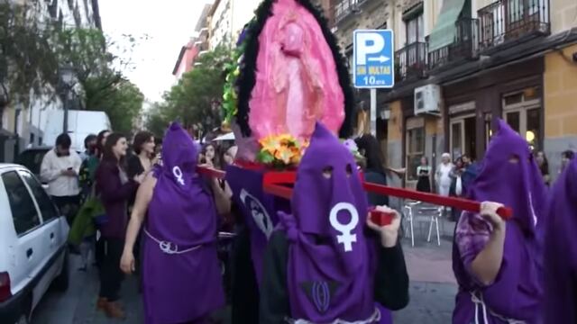 Performance del "coño insumiso en Sevilla, España