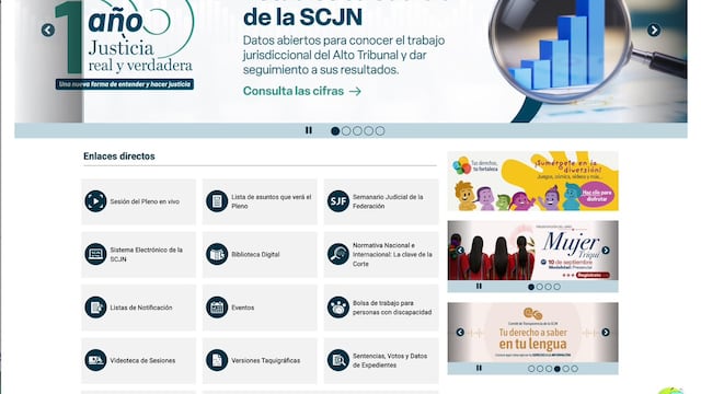 SCJN crea portal para consultar estadísticas de su desempeño.