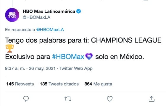 Champions League HBO Max