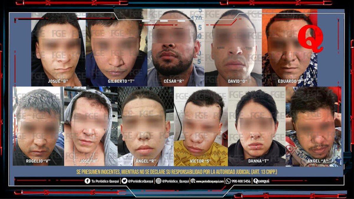 11 presuntos secuestradores e integrantes del CJNG en Quintana Roo