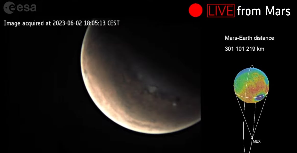 Imagen de Marte en vivo