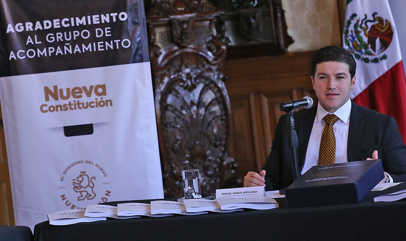 Samuel García envía proyecto de Nueva Constitución al Congreso de Nuevo León
