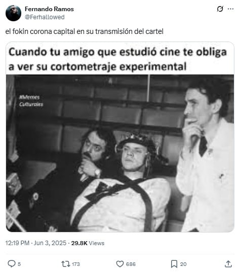 Memes por el cartel del Corona Capital 2025