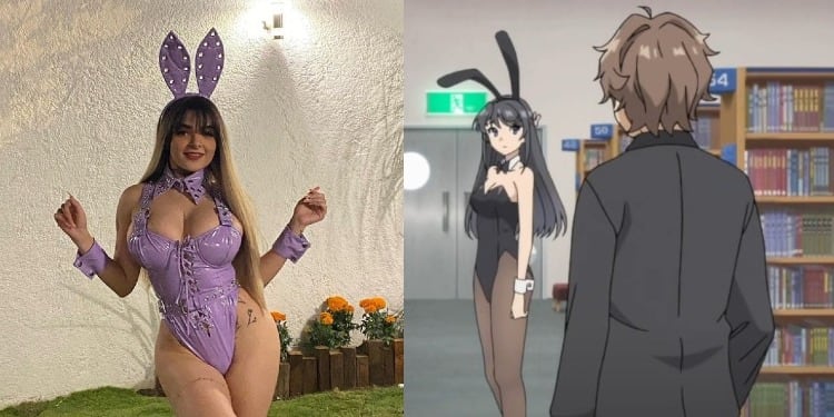 Karely Ruiz de conejita comparación