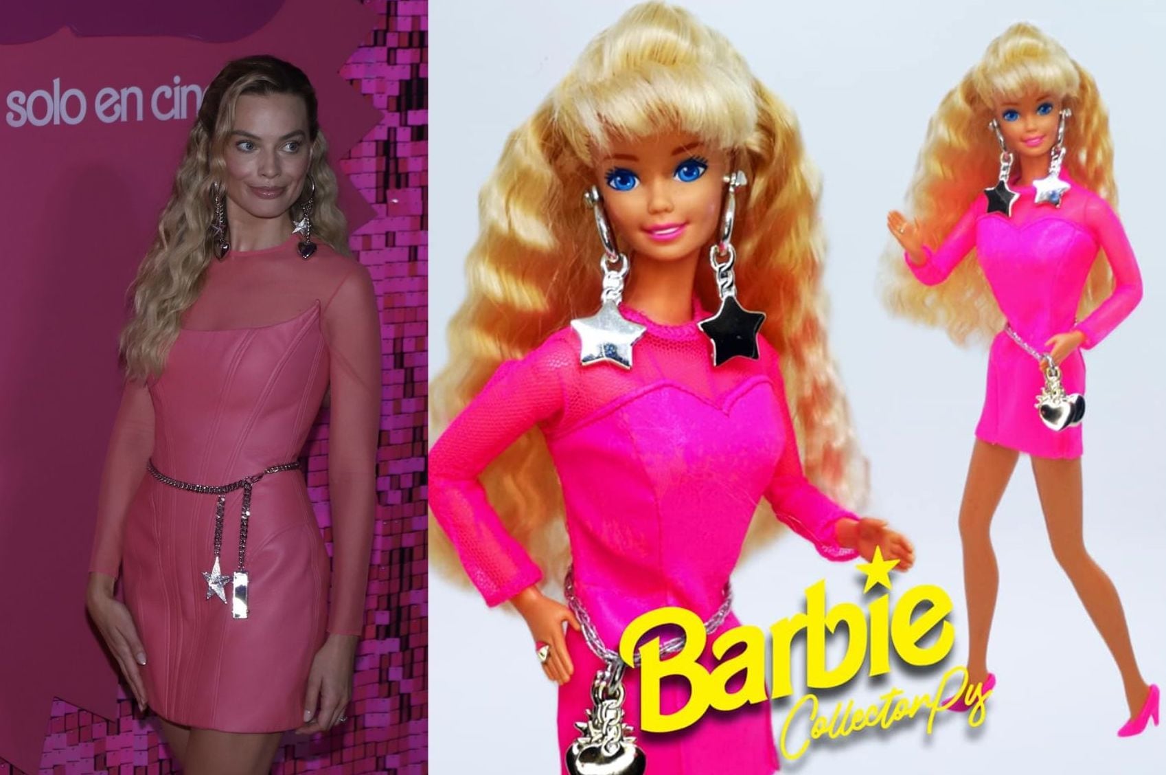 Barbie La Película: Margot Robbie llegó a la Alfombra Rosa de México, transformada en esta icónica muñeca