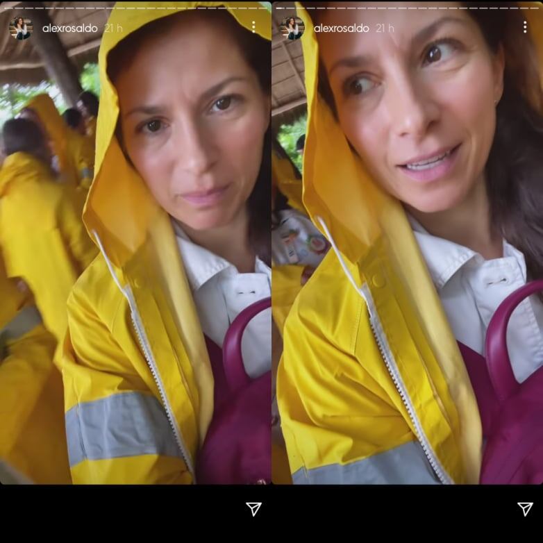 Alessandra Rosaldo es evacuada por huracán 'Nora'.