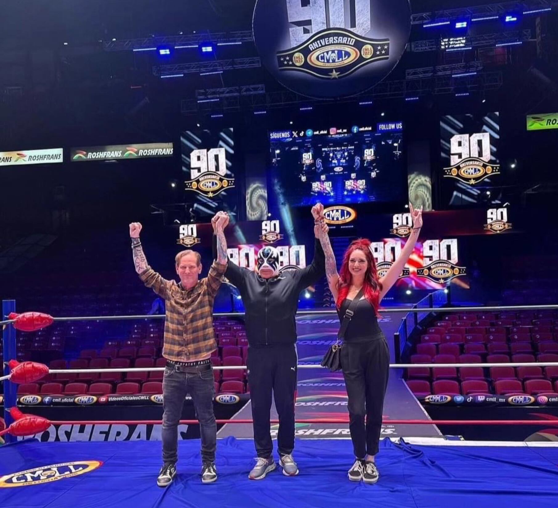 Corey Taylor en Arena México; el vocalista de Slipknot está en México y se fue a las luchas